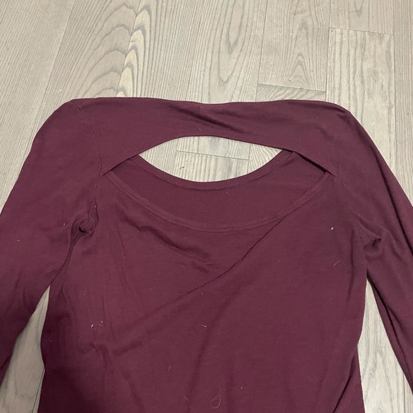 VS PINK burgundy long sleeve top - Picture 3 of 3